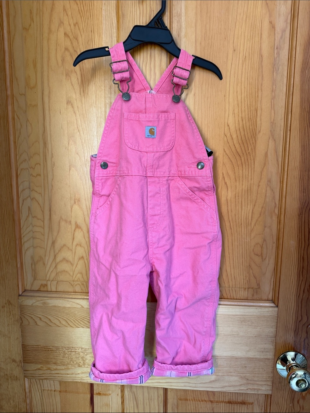 Carhartt Pink Kids Overalls with Adjustable Straps